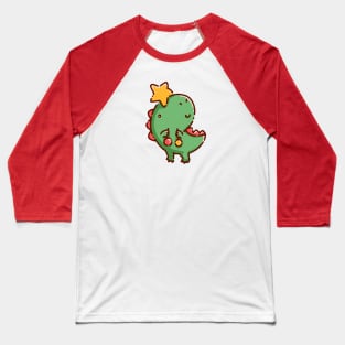 A cute t rex is a christmas tree Baseball T-Shirt